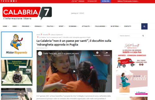 Calabria 7: La Calabria “non è un paese per santi”, il docufilm sulla ‘ndrangheta approda in Puglia